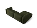 Coltar modular stanga 2 locuri, Martina-169, Micadoni Home, 283x176x75 cm, tesatura structurata catifelata, verde