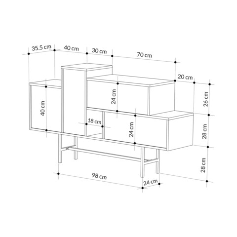 Consola, Decortie, Hermes, 160x90x35.5 cm, Carrara