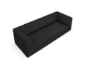 Canapea 3 locuri, Ruby, Micadoni Home, BL, 232x93x69 cm, poliester, negru