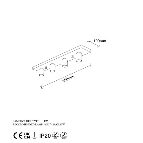 Lustra, Fulgor, 942FLG2504, Metal, Alb