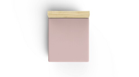 Cearceaf de pat cu elastic, 130x200 cm, 100% bumbac, Patik, Dusty Rose, roz pudra