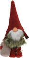 Decoratiune Gnome w red hat, 23x13x46 cm, plus, rosu