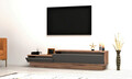 Comoda TV, Puqa Design, Asır, 160x35x35 cm, PAL, Pin Atlantic / Antracit