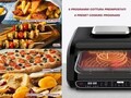 Friteuza cu aer fierbinte si gratar multifunctional Beper, 1500 W - 1700 W, 40x40x25 cm, inox/plastic, negru