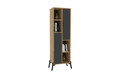 Corp biblioteca, Puqa Design, Sorrento, 48.2x160x30 cm, PAL, Stejar safir / Antracit