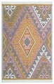 Covor Kilim cu 2 fete, Arya 08 Pink/Yellow, Baketo, 100% bumbac reciclat, 160x230 cm