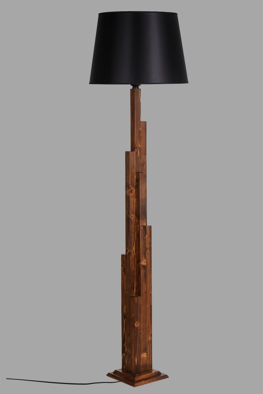 Lampadar, Luin, 8301-4, E27, 60 W, lemn/textil - 2 | YEO