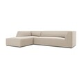 Coltar stanga 4 locuri, Ruby, Micadoni Home, BL, 273x180x69 cm, catifea, bej