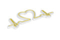 Decoratiune luminoasa LED, Love Rhythm, Benzi flexibile de neon, DC 12 V, Galben