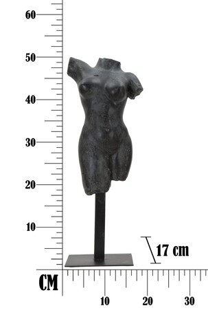 Decoratiune Museum Woman, Mauro Ferretti, 19x17x50 cm, polirasina, negru