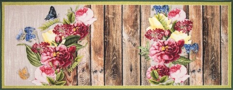 Covor pentru bucatarie, Olivo Tappeti, New Smile Modern, Flowers, 50 x 80 cm, nailon, multicolor