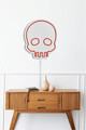 Decoratiune luminoasa LED, Skull, Benzi flexibile de neon, DC 12 V, Rosu