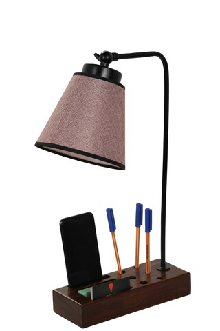 Lampa de masa, Luin, 534LUN3817, Lemn, Lila