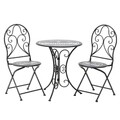 Set mobilier de gradina Au Vieil Acacia, InArt, 3 piese, negru