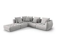 Coltar modular stanga 4 locuri, Bloom-86, Micadoni Home, 316x310x95 cm, tesatura structurata, argintiu