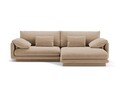 Coltar dreapta 4 locuri, Torino-184, Micadoni Home, 250x170x83 cm, catifea, bej sand