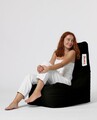 Fotoliu puf, Bean Bag Ferndale, Diamond, 60 x 90 cm, poliester impermeabil, negru