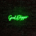 Decoratiune luminoasa LED, Goal Digger, Benzi flexibile de neon, DC 12 V, Verde