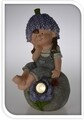 Lampa solara Girl w lavender, 21x23.5x46.5 cm, oxidat de magneziu