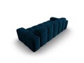 Canapea 3 locuri, Kendal, Micadoni Home, BL, 222x103x79 cm, catifea, albastru navy