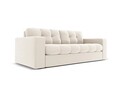 Canapea 2 locuri, Justin, Micadoni Home, BL, 162x90x72 cm, catifea, bej deschis