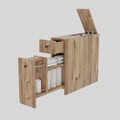 Dulap de baie cu sertar glisant Calencia, Kalune Design, 19x60x55 cm, natural