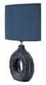 Lampa de masa Seta, Mauro Ferretti, 1 x E14, 40W, 28.5x15x43 cm, ceramica/fier/textil, albastru