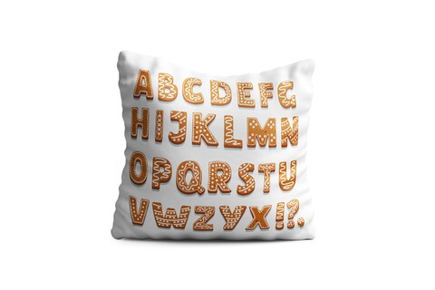 Perna decorativa Alphabet, Oyo Kids, 43x43 cm, poliester, multicolor