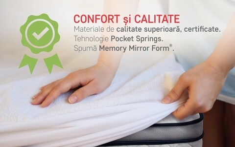 Saltea Endurance Pocket Memory 7 Zone de Confort H 30 cm 140x190 cm