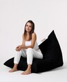 Fotoliu puf, Bean Bag Ferndale, Pyramid Bed, 145 cm, poliester impermeabil, negru