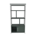 Corp biblioteca, Zena Home, Valero, 60x120x29.6 cm, PAL, Verde/Alb