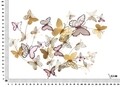 Decoratiune de perete Butterflies Bordeaux, Mauro Ferretti, 132x95.5 cm, fier, multicolor