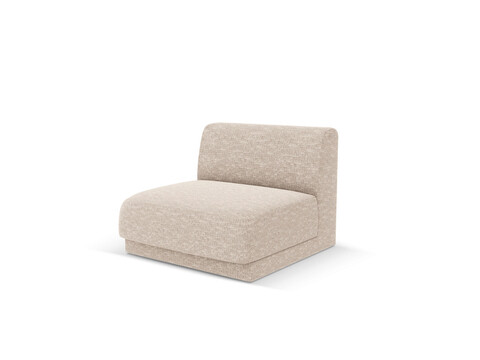 Modul canapea 1 loc fara cotiere, Miley, Micadoni Home, BL, 85x75x74 cm, poliester chenille, bej