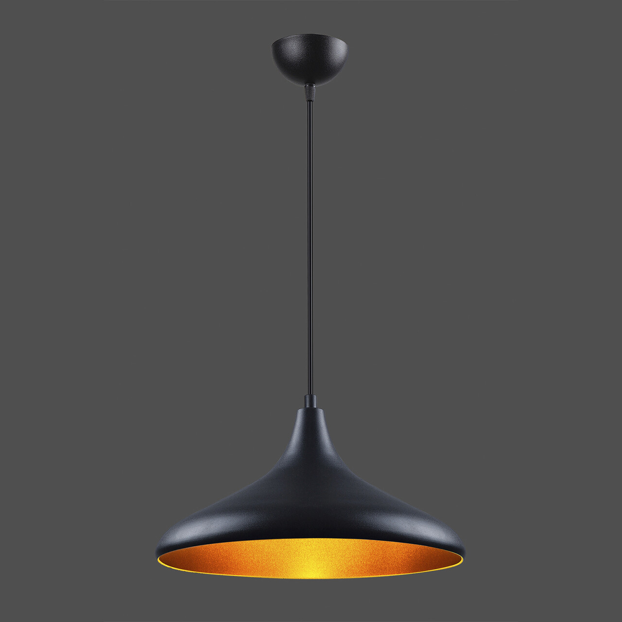 Lustra, Squid Lighting, Atelier, 35 x 35 x 116 cm, fier, negru/auriu