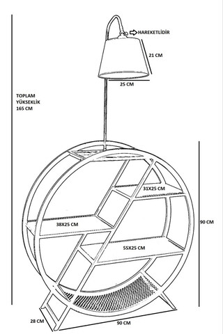 Lampadar, Luin, 534LUN4158, Metal, Negru