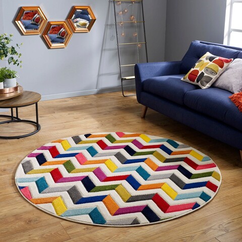 Covor Bolero Multi, Flair Rugs, D160 cm, polipropilena, multicolor