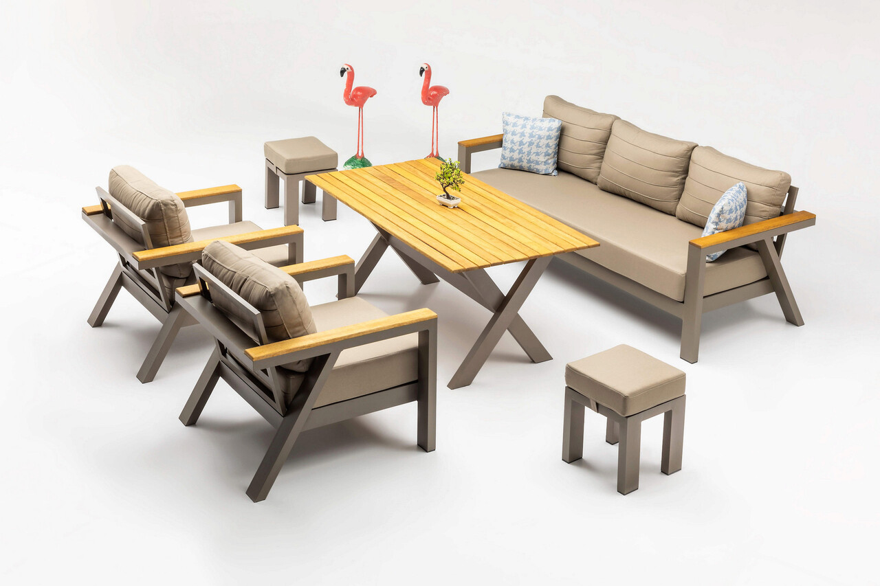 Set mobilier de gradina, Divona, Daisy, Cappuccino