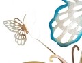 Decoratiune de perete Butterflies Light Blue, Mauro Ferretti, 59.5x111.5 cm, fier, multicolor