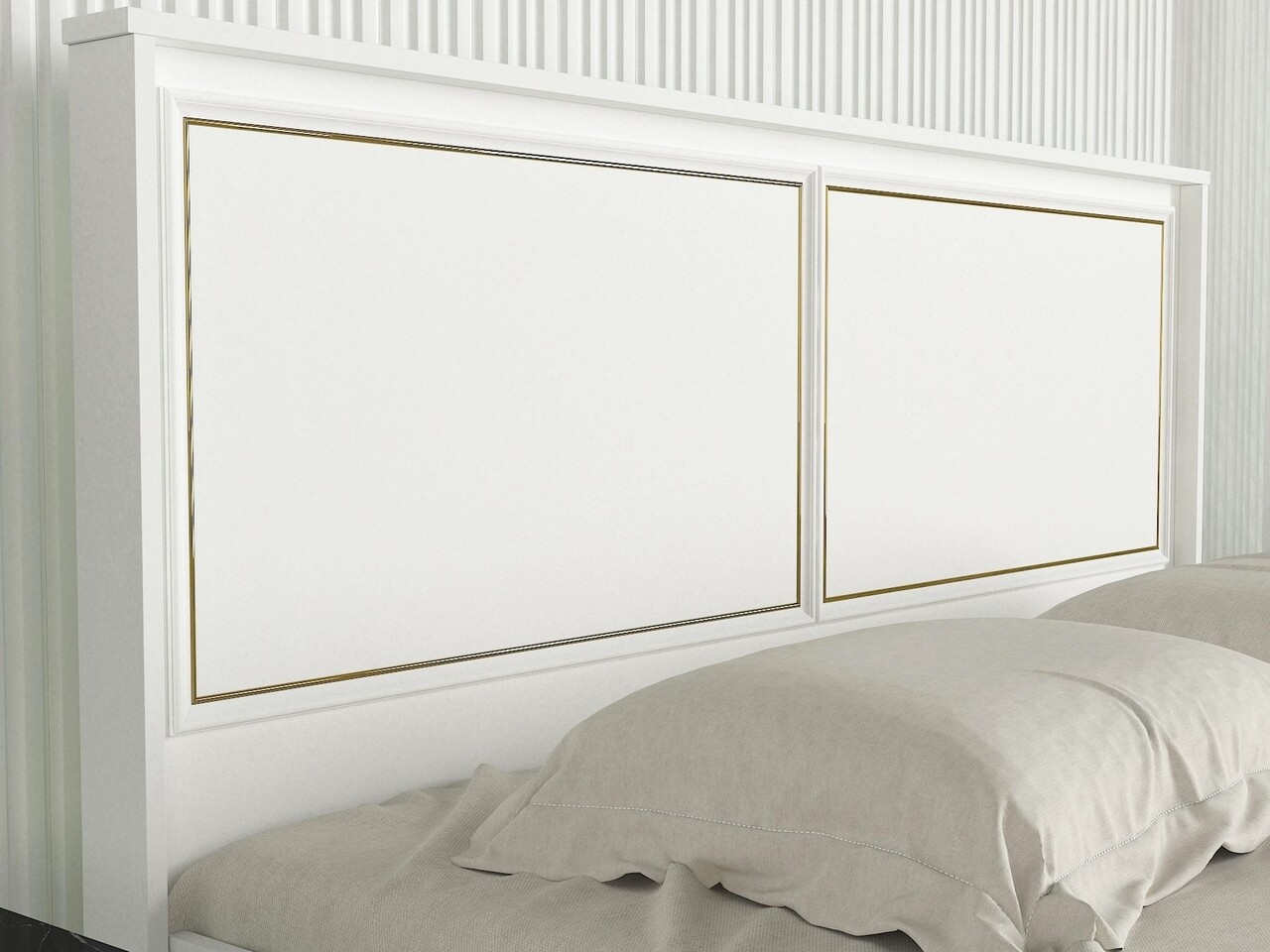 Pat Double Ravenna White, Talon, 160 x 200 cm, alb/auriu - 2 | YEO