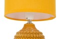 Lampa de masa Points, Mauro Ferretti, 1 x E14, 40W, 15x30.5 cm, ceramica/fier/textil, galben mustar