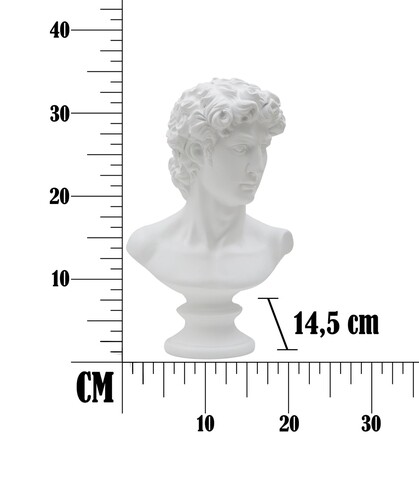 Statueta decorativa Roman, Mauro Ferretti, 21.5x14.5x34 cm, poliresina, alb