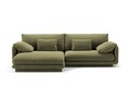 Coltar stanga 4 locuri, Torino-184, Micadoni Home, 250x170x83 cm, catifea, verde deschis