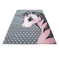 Covor copii Eugene Unicorn, Decorino, 120x170 cm, polipropilena, roz