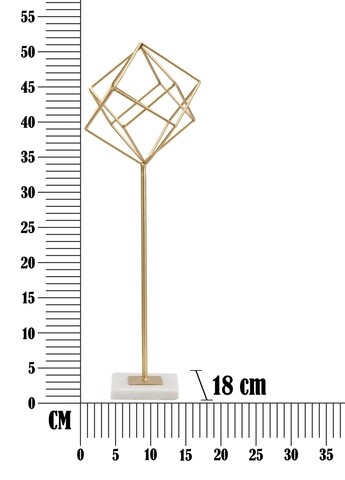 Decoratiune Cube, Mauro Ferretti, 16x18x52.5 cm, fier, auriu