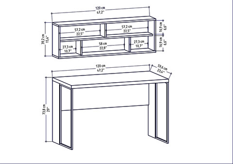 Birou, Retricy, Bronx, 120x59.6x114.2 cm, PAL, Wenge / Stejar