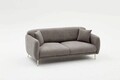 Canapea 3 locuri, Simena, Balcab Home, 219x95x80 cm, spatar mobil, sezut extins 90x180 cm, lemn de fag/poliester boucle, gri