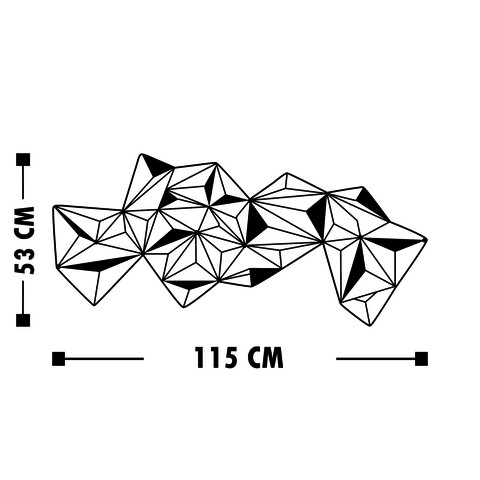 Decoratiune de perete, Geometry 3, Tanelorn, 115x53 cm, metal