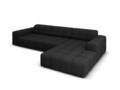 Coltar dreapta 4 locuri, Jennifer-140, Micadoni Home, 284x166x70 cm, tesatura chenille din poliester, negru