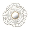 Oglinda decorativa Flower, Versa, 50 x 50 cm, metal, auriu