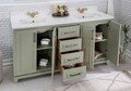 Set mobilier de baie (3 piese), Jussara, Ontario 60, Verde